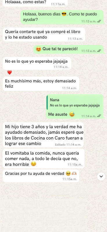 Testimonio real de una mamá que usa Cocina con Caro